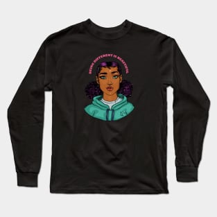 Being different is beautiful art Long Sleeve T-Shirt